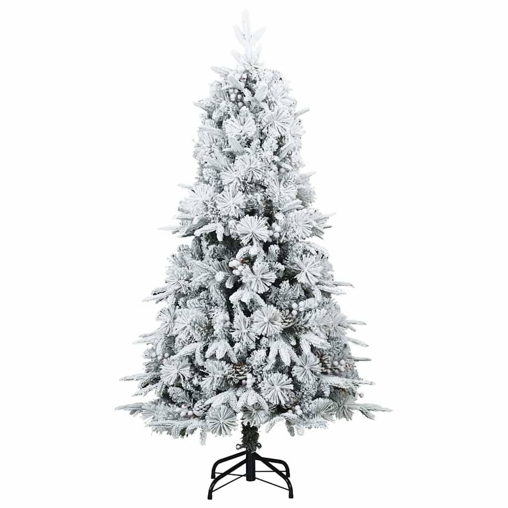 Sapin de Noël | Arbre de Noël Artificiel à Branches Articulées Blanc 120 cm Maison Chic - Image 5