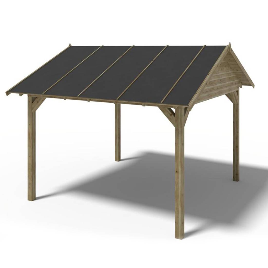 Altanka - Pergola de jardin 4.04x4.04m avec panneaux - traité - ALT125 - ALTANKA - Image 4