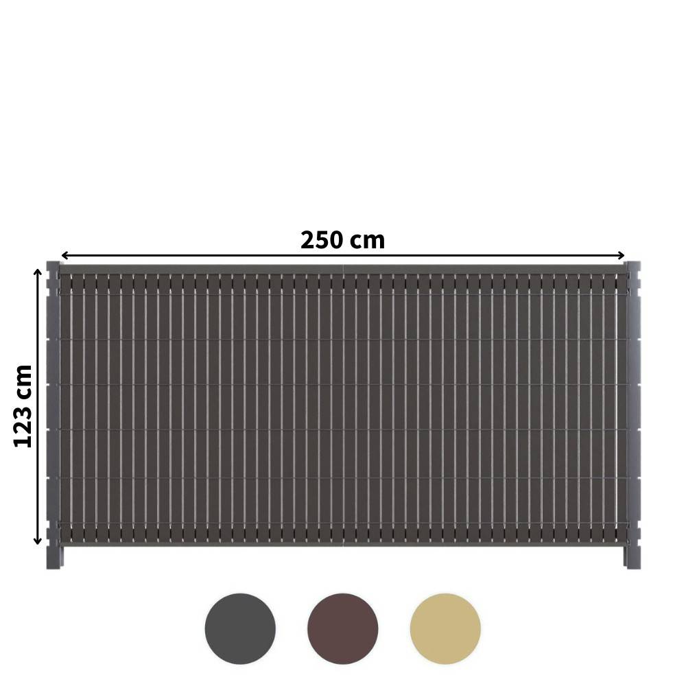 Decklinea - Kit Occultation Composite - L2,5 x H1,23m - Gris Anthracite - Haute Resistance - Occultant Pour Grillage Rigide - Imagen 1