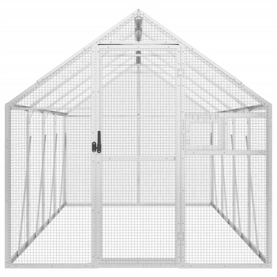 Volière Extérieure Aluminium Grande Taille Argent 179x400x185cm - ComfortXL Outdoor Living - Image 3