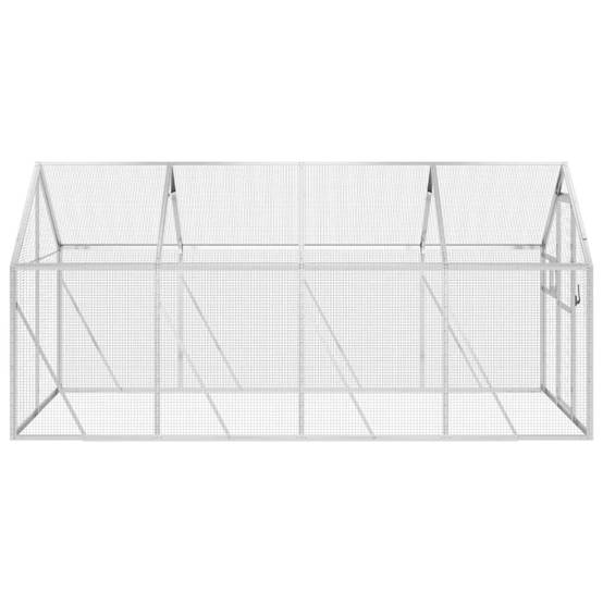 Volière Extérieure Aluminium Grande Taille Argent 179x400x185cm - ComfortXL Outdoor Living - Image 4