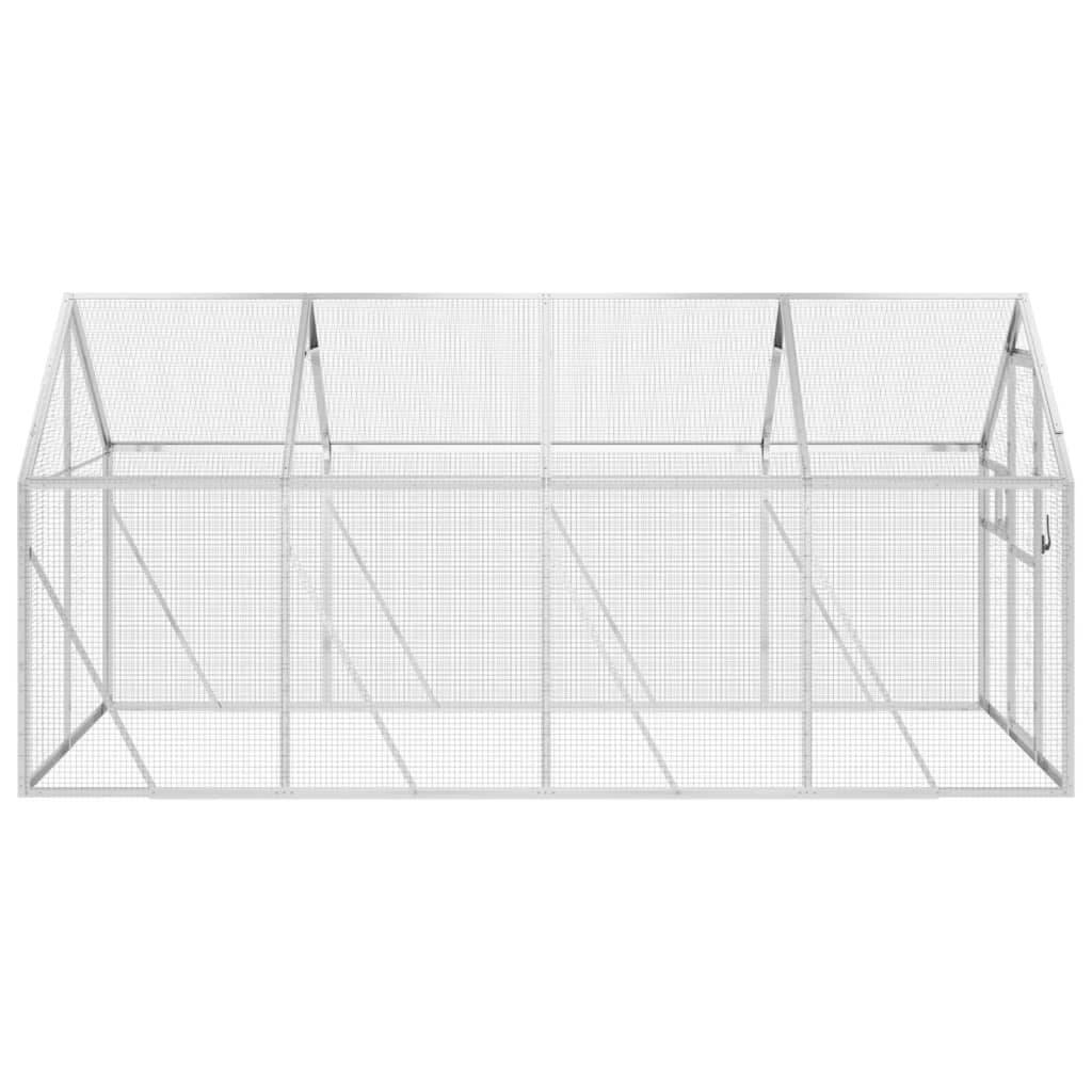 Volière Extérieure Aluminium Grande Taille Argent 179x400x185cm - ComfortXL Outdoor Living - Image 4