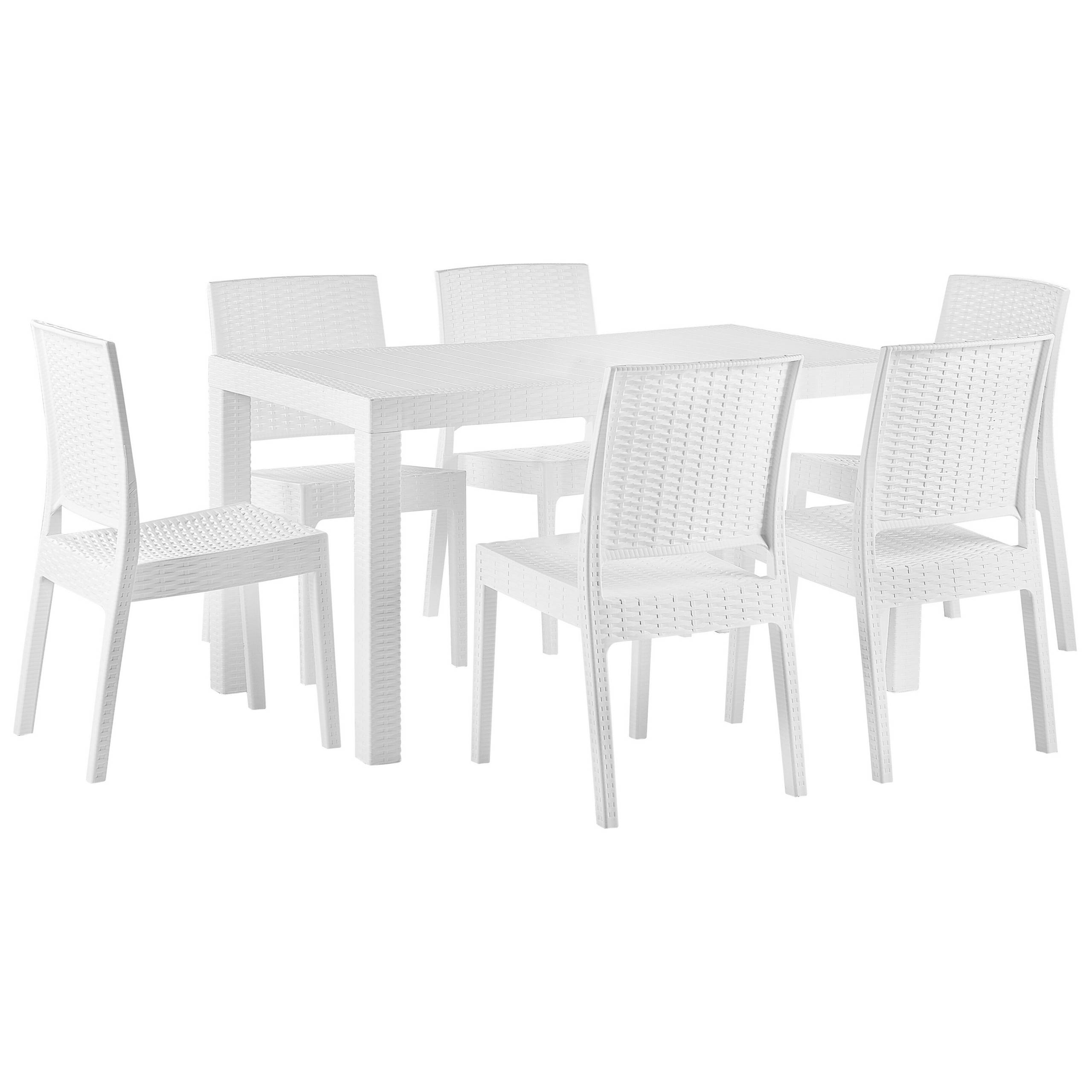 Beliani - Set de salle à manger Matière synthétique Blanc FOSSANO Beliani - Imagen 1