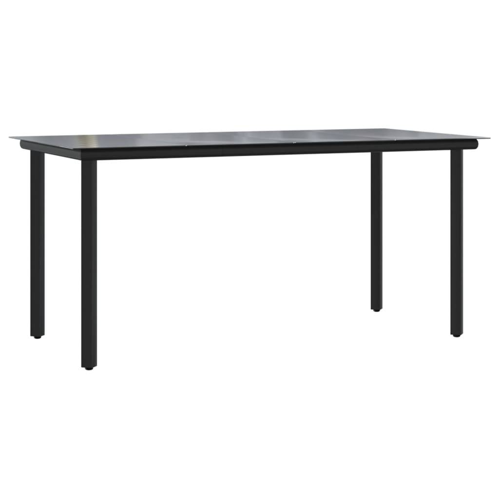 Ensemble Table et Chaises de Jardin 6 Personnes, Fauteuils Multi-positions Résine Tressée Noire, Coussins Crème – ComfortXL Outdoor Living - Image 5
