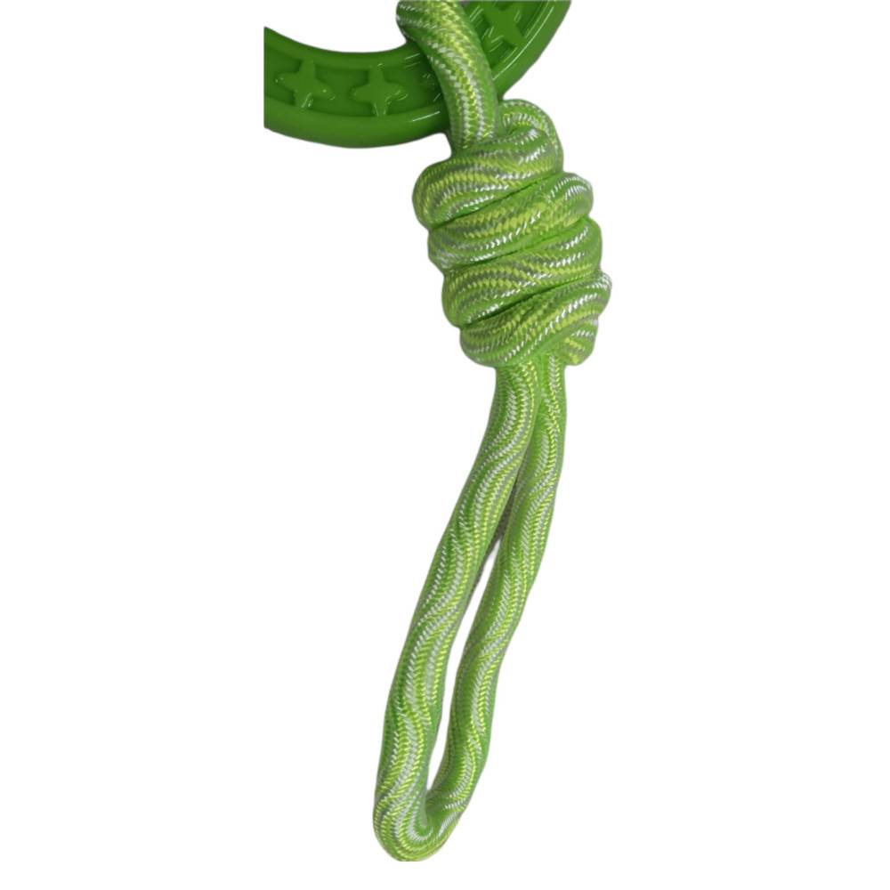 Animallparadise - Anneau rond en TPR et corde 25 cm, vert, Samba Jeux pour chien - Imagen 5