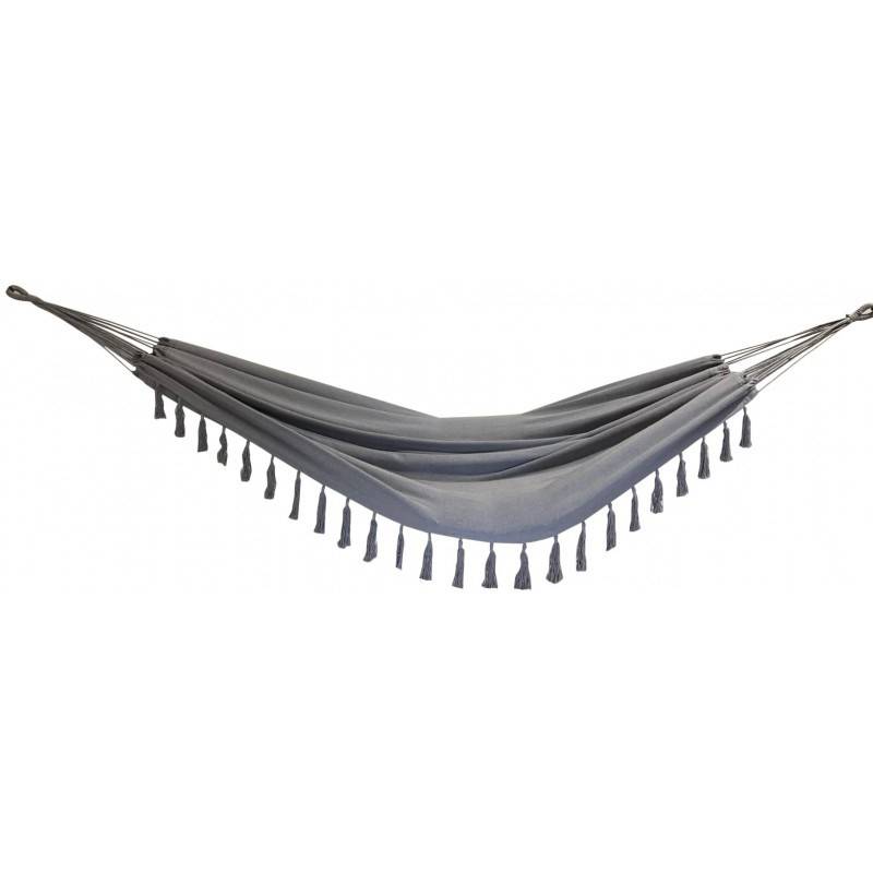 Hamac Detente - Hamac double gris avec pompons - Hamac Detente