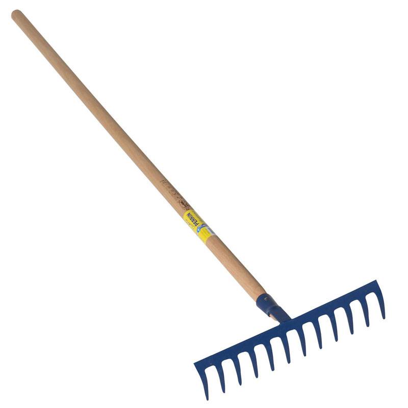 Outils Perrin - Râteau forgé 12 dents courbes manche bois 1,5 m Outils Perrin
