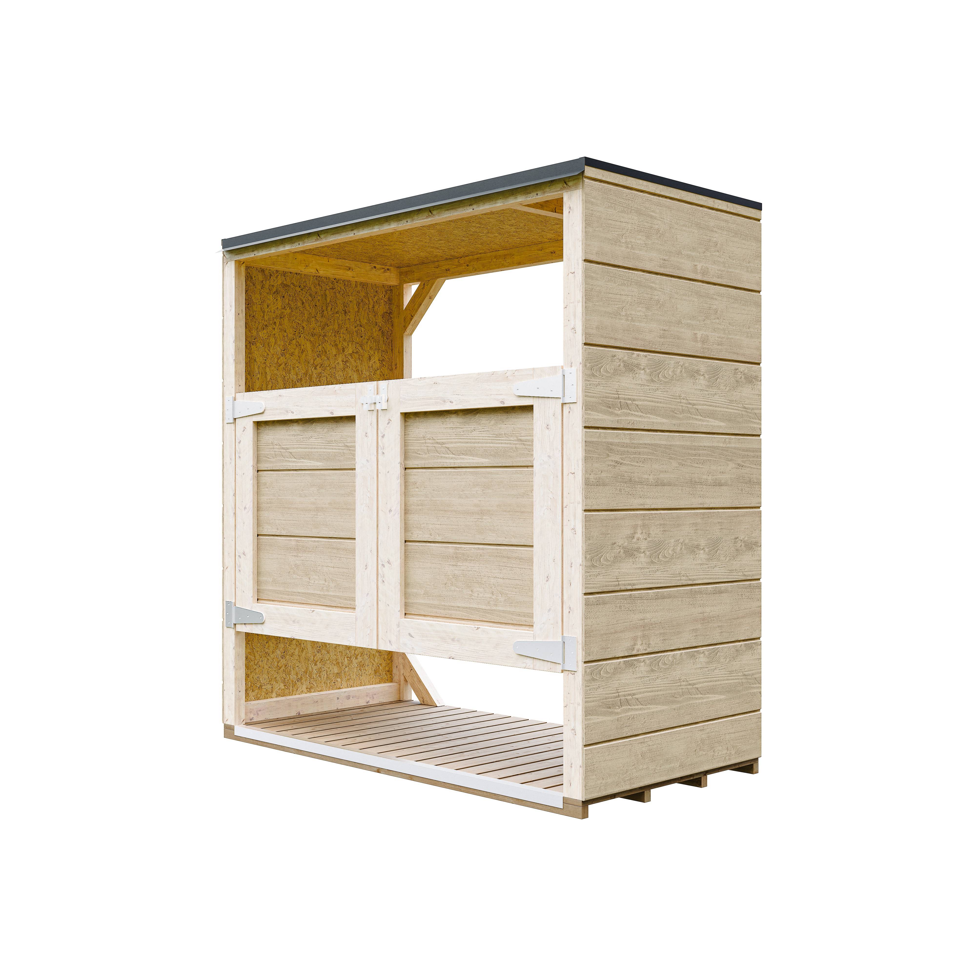 Timbela - Abri de jardin pour poubelles, Cache poubelle extérieur 1,14 m² / 2x240L - Timbela M980A - Image 3