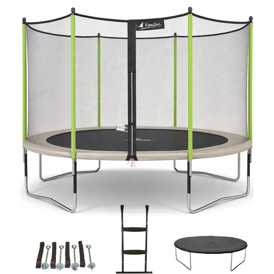 Kangui - Trampoline Ø 430 cm + filet + échelle + bâche + kit d'ancrage - JUMPI 430 Kangui - Image 1
