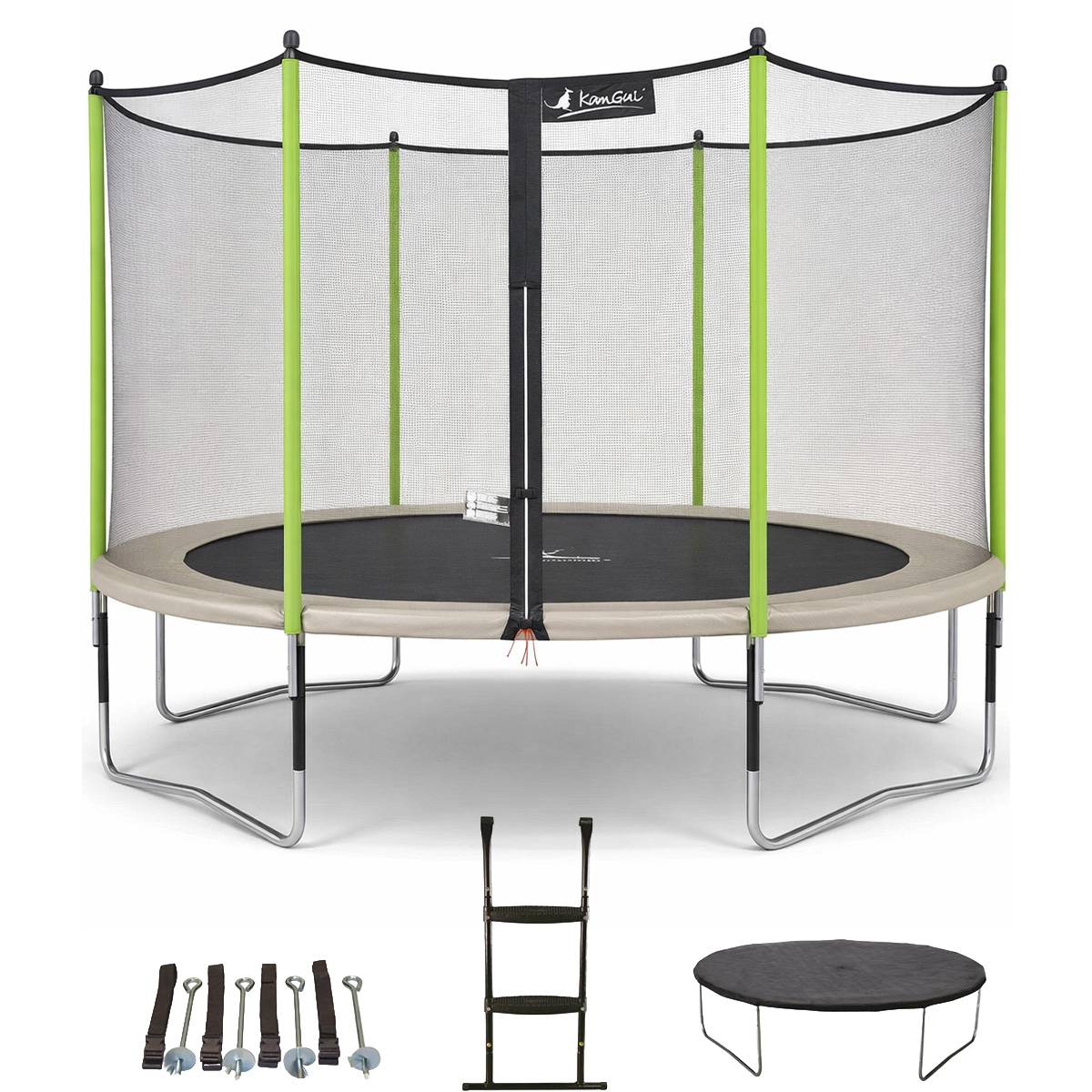 Kangui - Trampoline Ø 430 cm + filet + échelle + bâche + kit d'ancrage - JUMPI 430 Kangui - Image 1