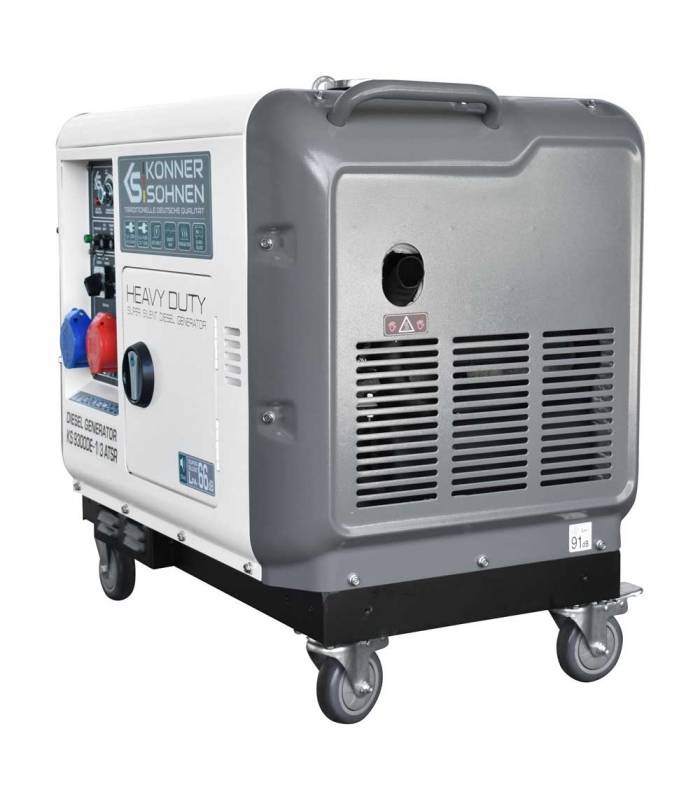 Groupe électrogène diesel 6,5 kW (EURO V), démarrage Électrique - Könner & Söhnen KS 9300DE-1/3 ATSR - Image 2