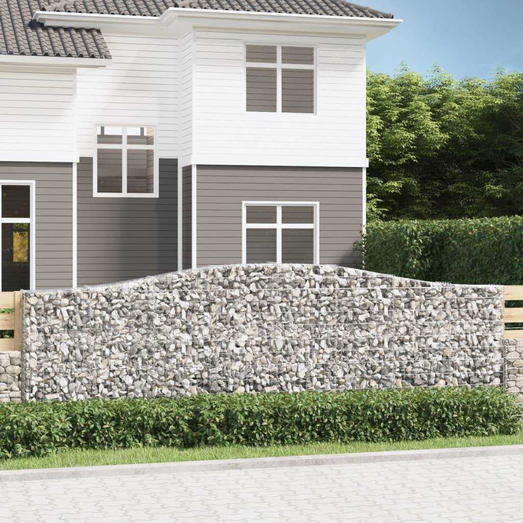 Vidaxl - Paniers à gabions arqués 8 pcs 400x30x120/140 cm Fer galvanisé vidaXL 3145845 - Image 1