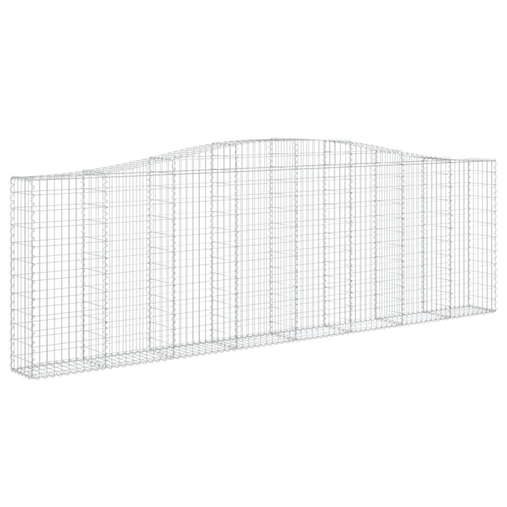 Vidaxl - Paniers à gabions arqués 8 pcs 400x30x120/140 cm Fer galvanisé vidaXL 3145845 - Image 4