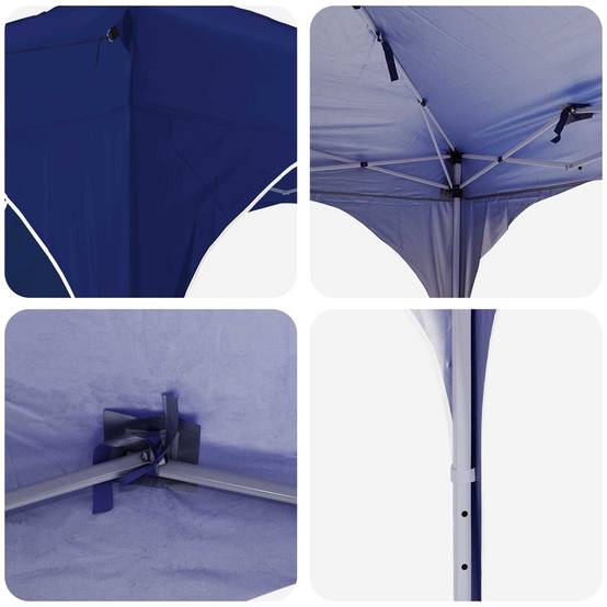 ComfortXL - Tente de réception pliable pop-up métal extérieur 2 parois 192x192 Bleu - ComfortXL Outdoor Living - Image 2