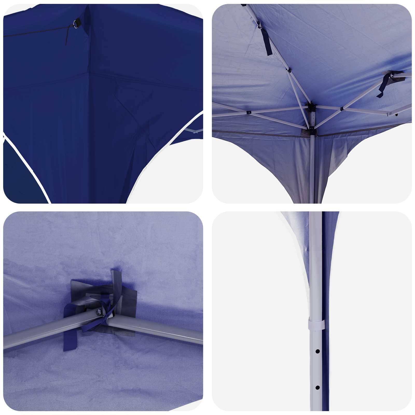 ComfortXL - Tente de réception pliable pop-up métal extérieur 2 parois 192x192 Bleu - ComfortXL Outdoor Living - Image 2