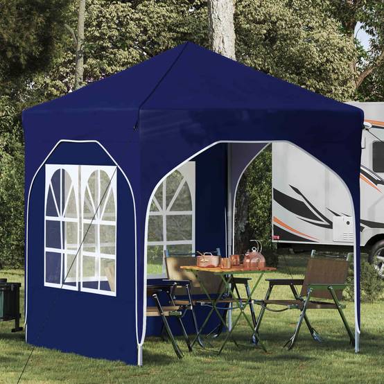 ComfortXL - Tente de réception pliable pop-up métal extérieur 2 parois 192x192 Bleu - ComfortXL Outdoor Living - Image 1
