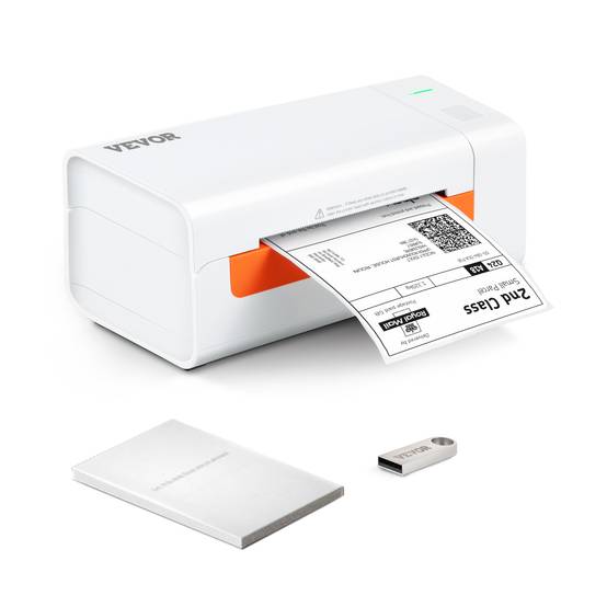 Vevor - VEVOR Imprimante étiquettes thermique 4x6, USB, 150mm/s, 203dpi, compatible multi-plateformes, blanc. - Image 1