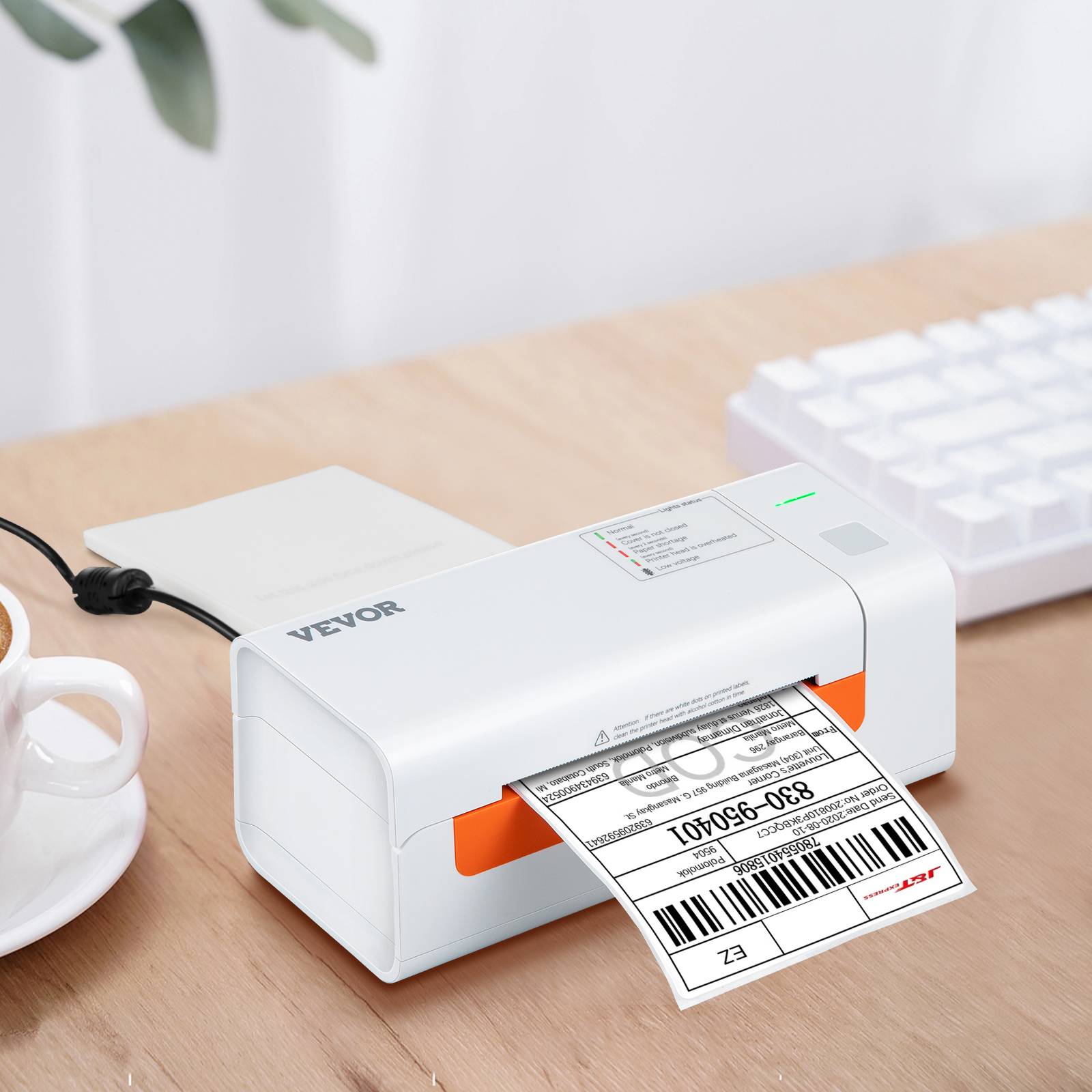 Vevor - VEVOR Imprimante étiquettes thermique 4x6, USB, 150mm/s, 203dpi, compatible multi-plateformes, blanc. - Image 8