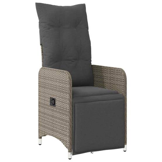 ComfortXL - Salon de Jardin Gris 8 Personnes, Table Verre 190cm, Fauteuils Relax dont 2 avec Repose-Pieds – ComfortXL Outdoor Living - Image 5