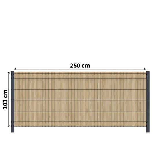 Kit Occultation Bois - L2,5 x H1,03m - Epicea - Autoclave - Protege Contre Insecte & Champignons - Pose Facile et Rapide - Image 1