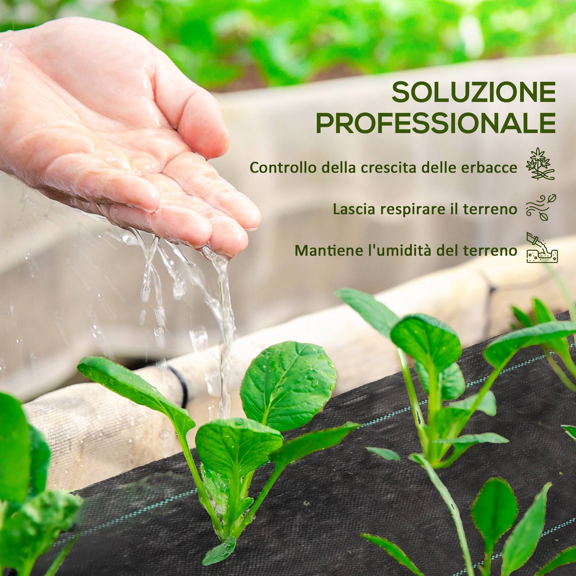 ComfortXL - Toile de paillage anti-mauvaises herbes en polypropylène noir 2 x 50 m 130 g/m² pour jardin et allées résistante - Image 4