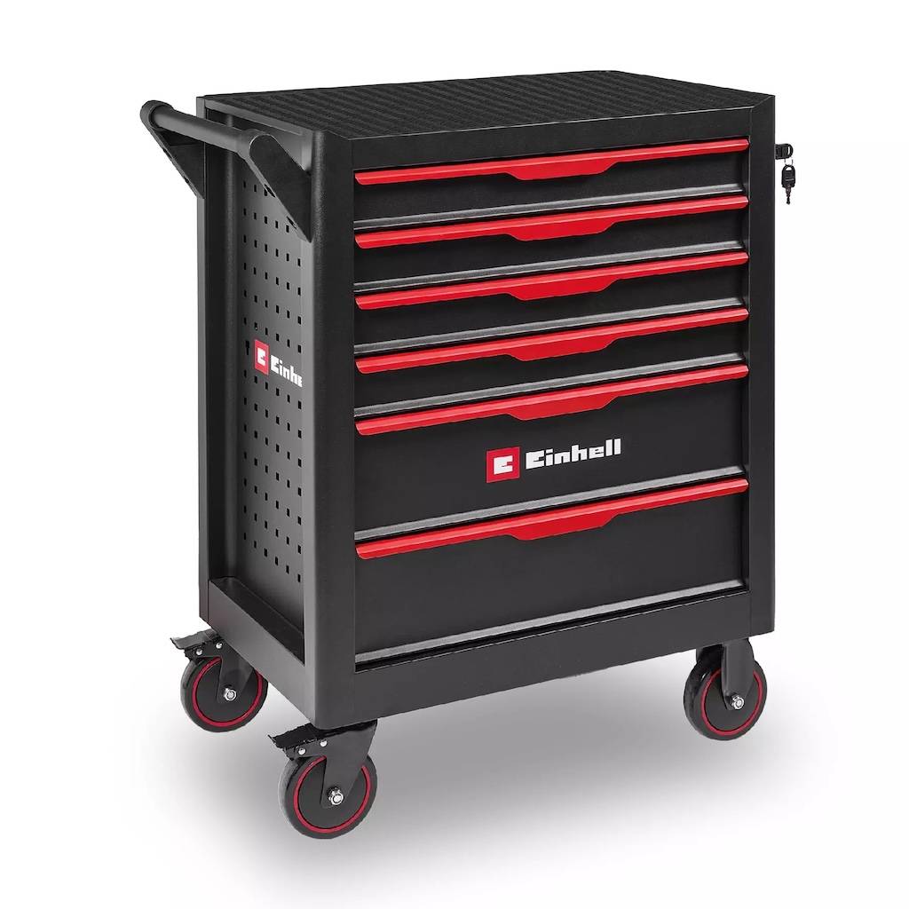 Einhell - Servante d’atelier vide - 6 tiroirs - Glissières à billes - Système anti-basculement - Mobile - Image 1