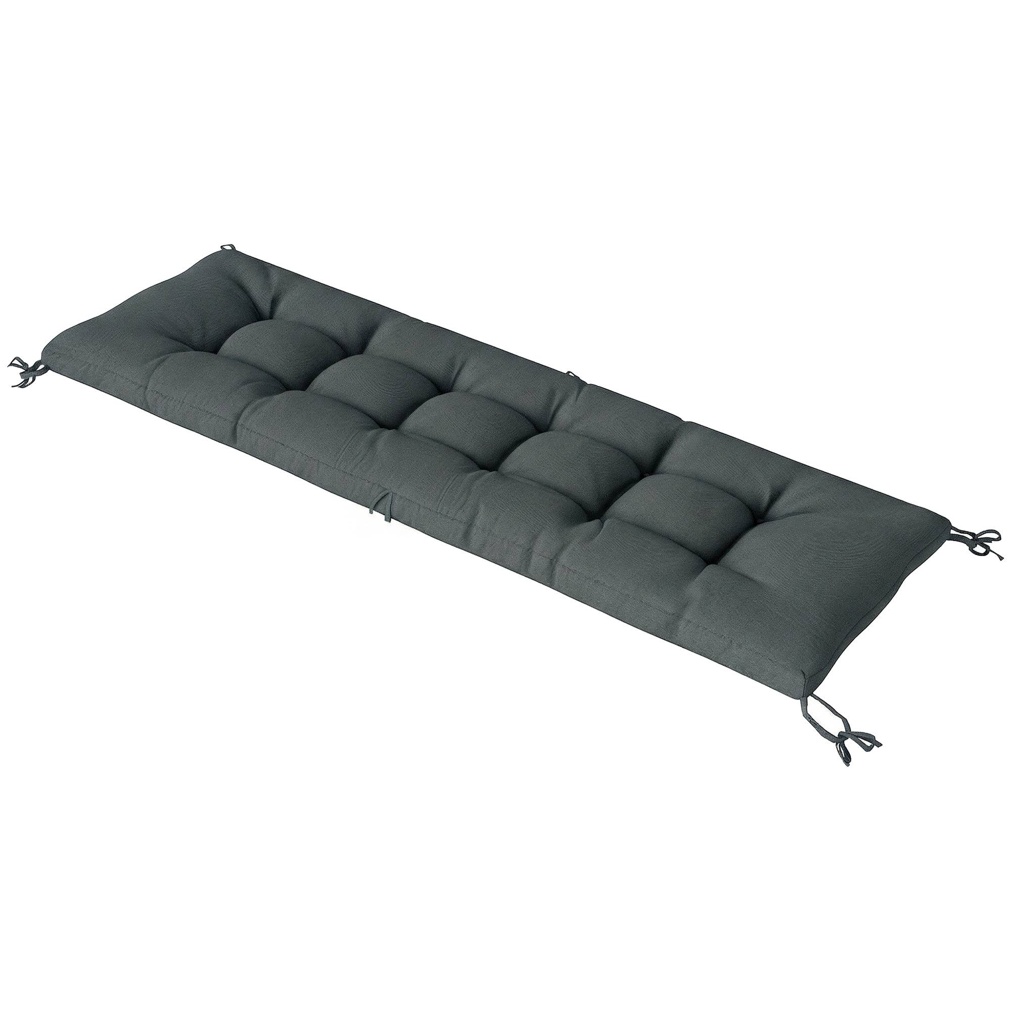 Coussin transat mousse mémoire polyester extérieur confort hydrofuge 198x65 gris foncé - ComfortXL Outdoor Living - Image 2