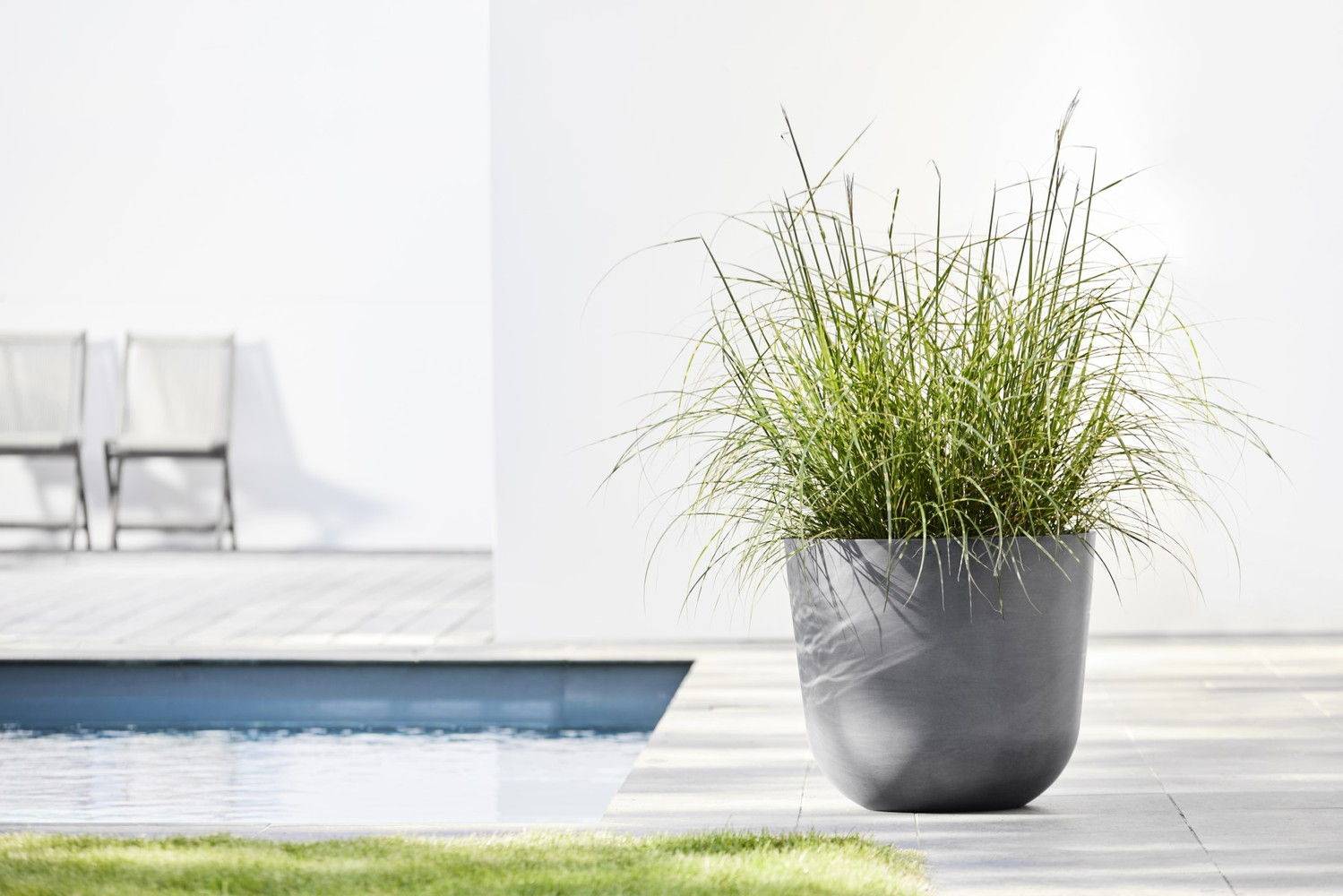 Ecopots - Pot Rond Oslo 45 Gris - Ø 45 x H. 39,2 cm - 46,6 L ECOPOTS - Imagen 5