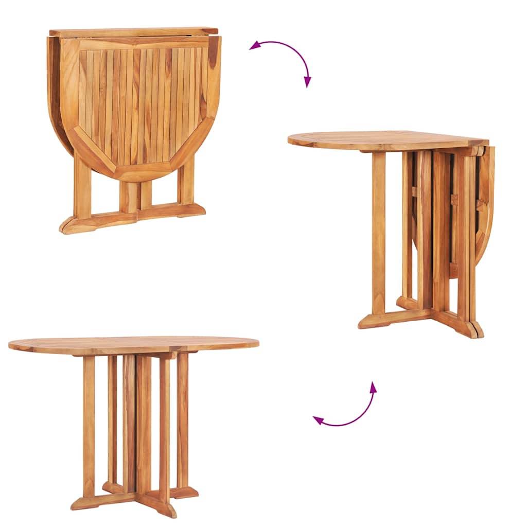 ComfortXL - Table de Jardin "Papillon" Extensible et Pliante 120 cm en Bois de Teck Massif – ComfortXL Outdoor Living - Image 6