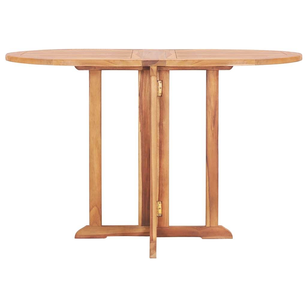 ComfortXL - Table de Jardin "Papillon" Extensible et Pliante 120 cm en Bois de Teck Massif – ComfortXL Outdoor Living - Image 4