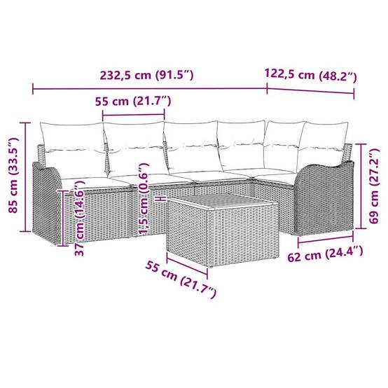 Salon de jardin 5 places résine tressée modulable avec coffres de rangement Noir – ComfortXL Outdoor Living - Image 9