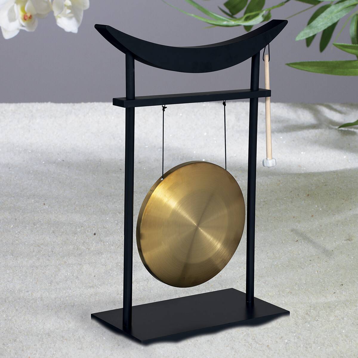 Atmosphera - Gong Toa H.69,5cm métal et bois - Atmosphera Créateur d'intérieur - Imagen 1