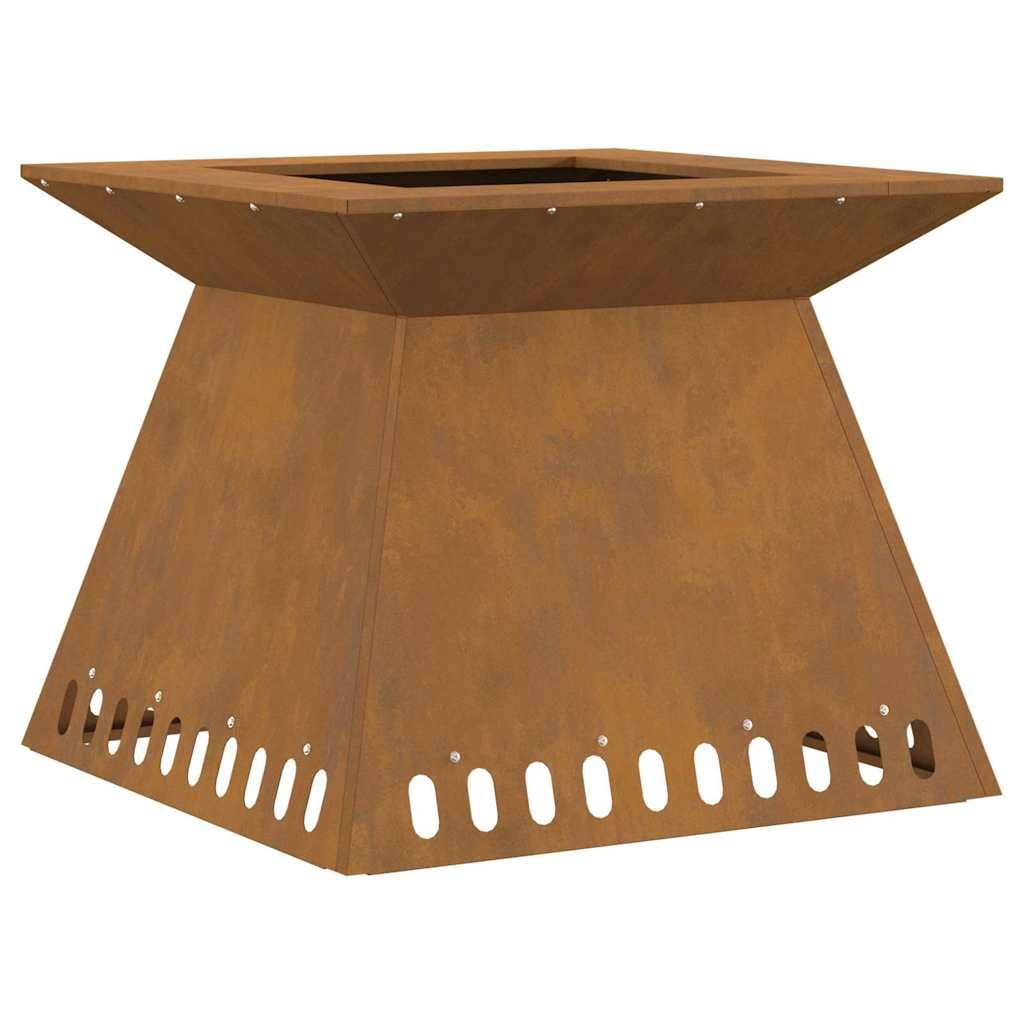 ComfortXL - Brasero carré 60cm en acier Corten pour jardin et terrasse – ComfortXL Outdoor Living - Image 2