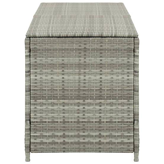 Coffre de rangement - Boîte de rangement extérieure - Coffre de jardin résine tressée 200x50x60 cm gris - Image 4
