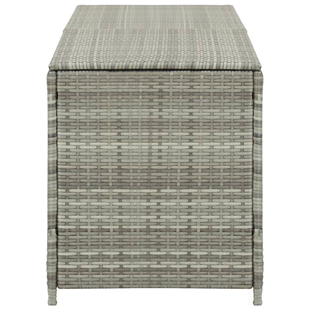 Coffre de rangement - Boîte de rangement extérieure - Coffre de jardin résine tressée 200x50x60 cm gris - Image 4
