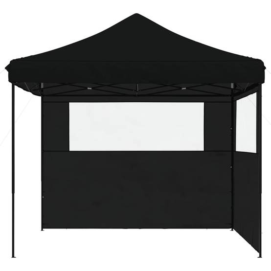 ComfortXL - Tente Pliante 3x3 m Acier avec 2 Parois Latérales pour Marché Professionnel Noir – ComfortXL Outdoor Living - Image 3