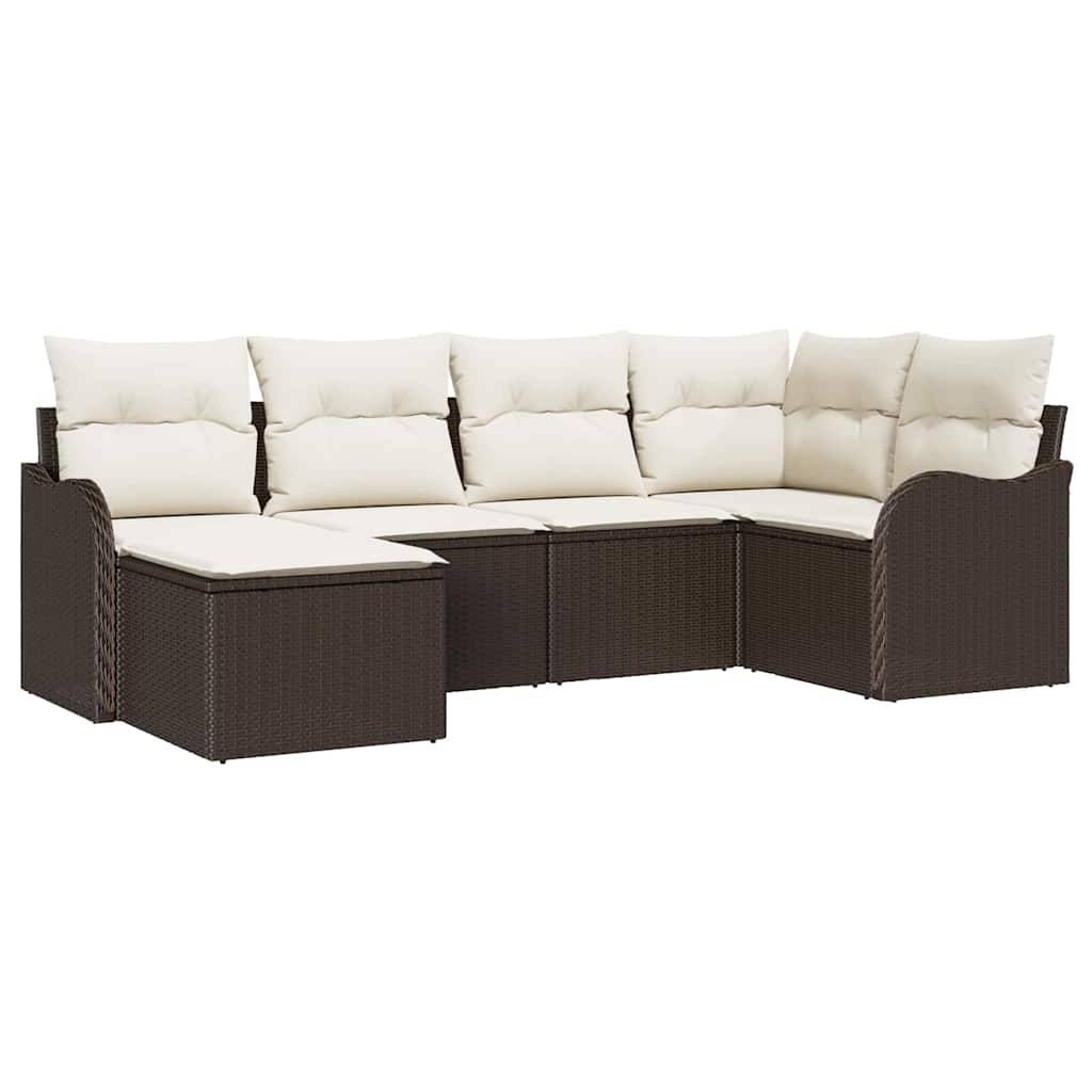 ComfortXL - Salon de jardin 6 places en polyrotin marron tissé main modulable pour terrasse et jardin – ComfortXL Outdoor Living - Image 2