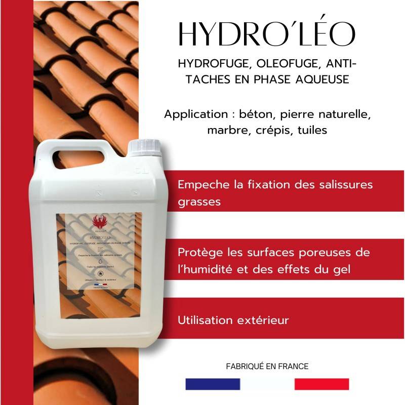 Hydrofuge pour toiture, façade et terrasses HYDRO LEO - 10 L - Image 2