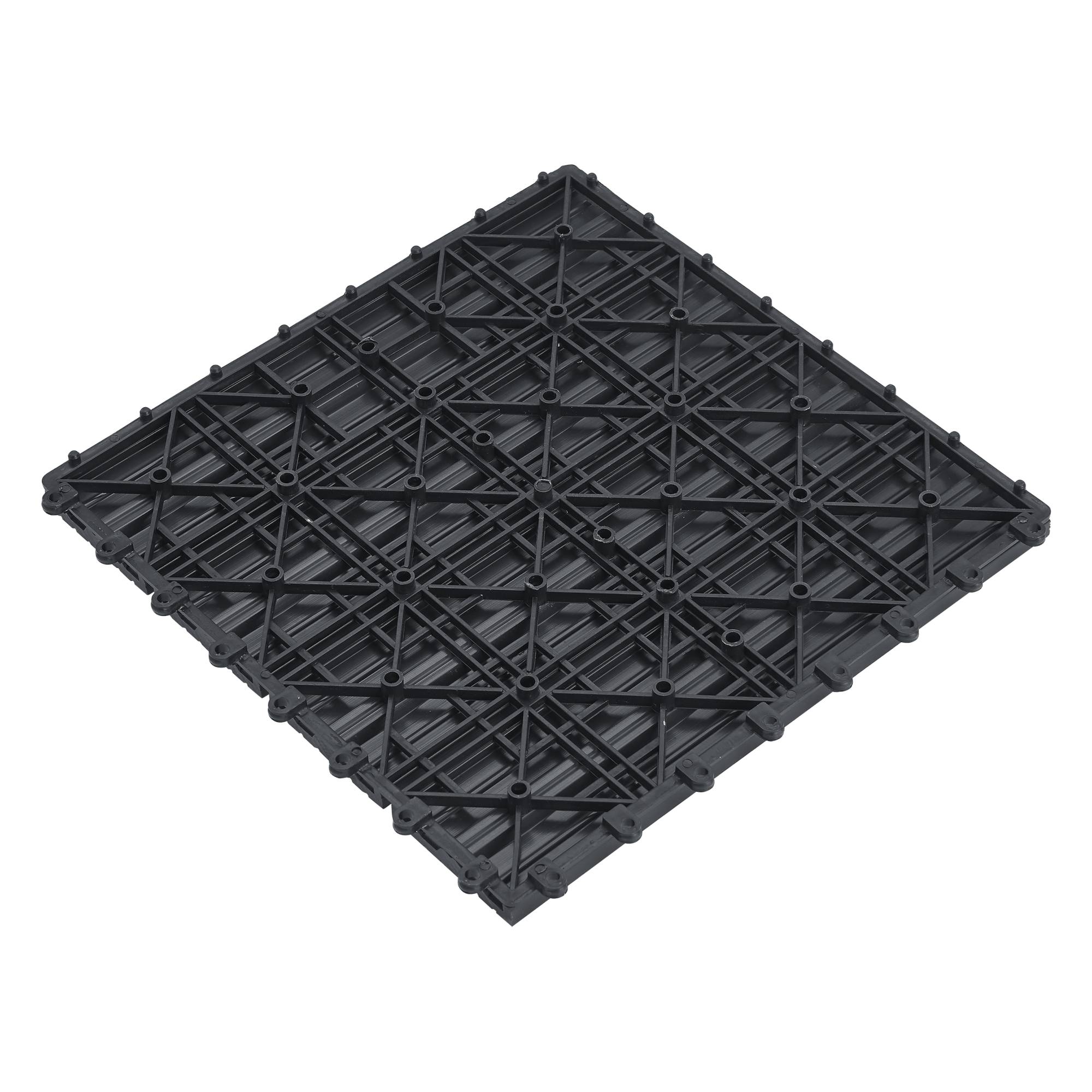 Set de 11 losetas de jardín Schramberg de madera compuesta 1m² 30 x 30 x 2,2 cm gris oscuro en.casa - Imagen 5