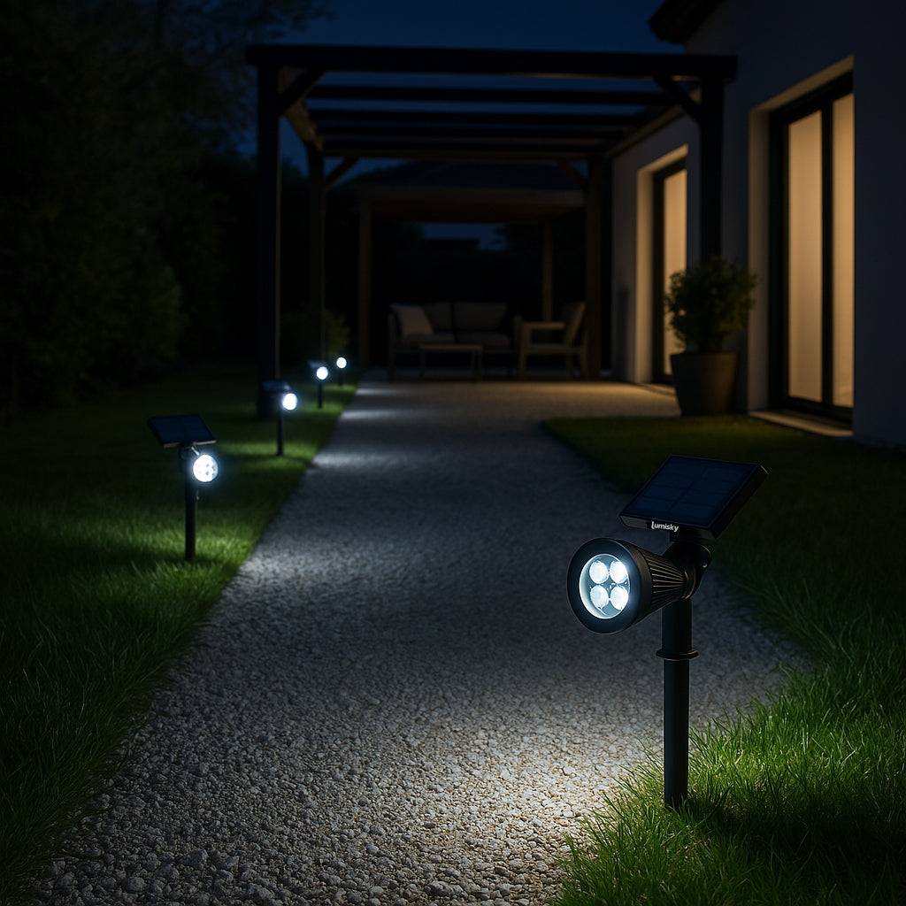 Lumisky - 2 Spots solaires projecteurs SPIKY Blanc froid 100LM - Imagen 2