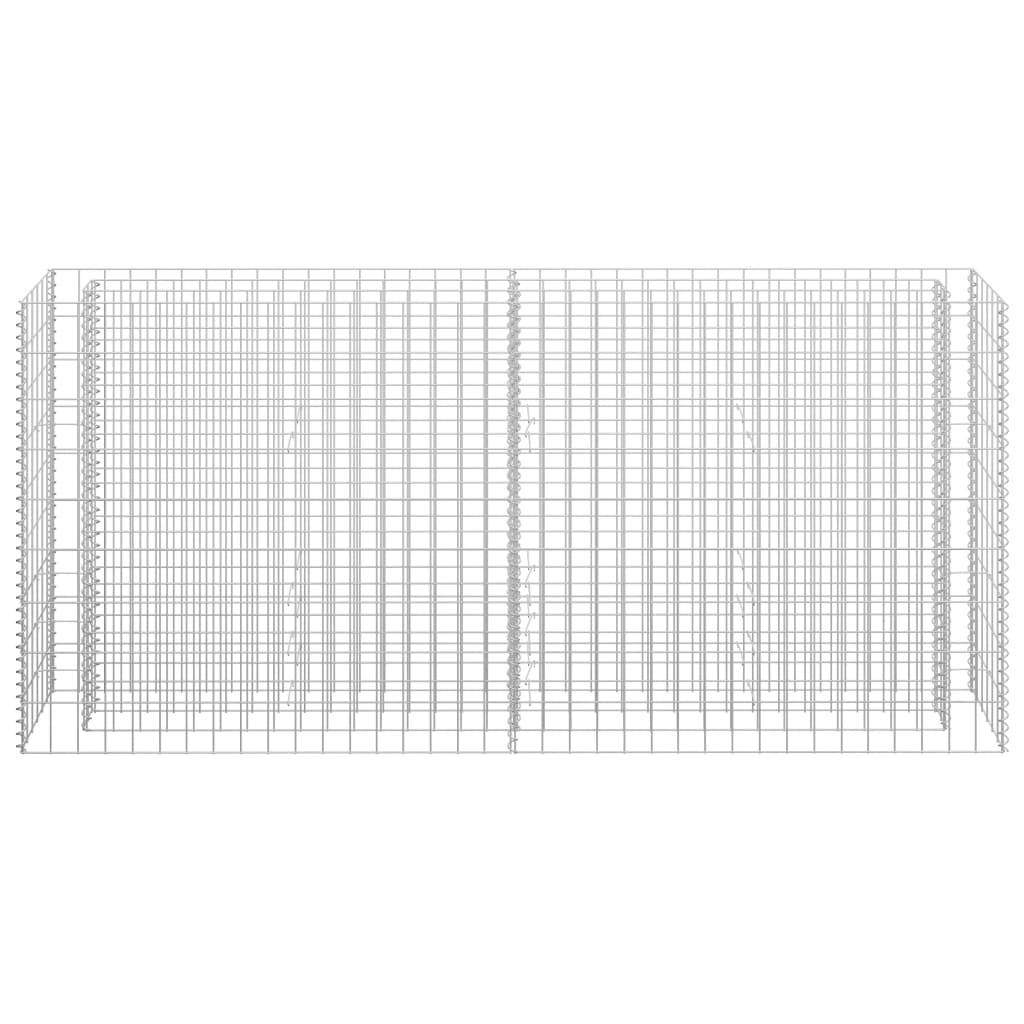 Helloshop26 - Jardinière lit surélevé plantes fleurs jardin à gabion 180 x 30 x 90 cm acier galvanisé - Imagen 3
