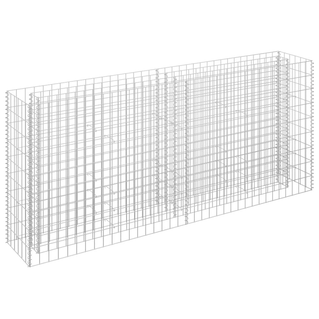 Helloshop26 - Jardinière lit surélevé plantes fleurs jardin à gabion 180 x 30 x 90 cm acier galvanisé - Imagen 1