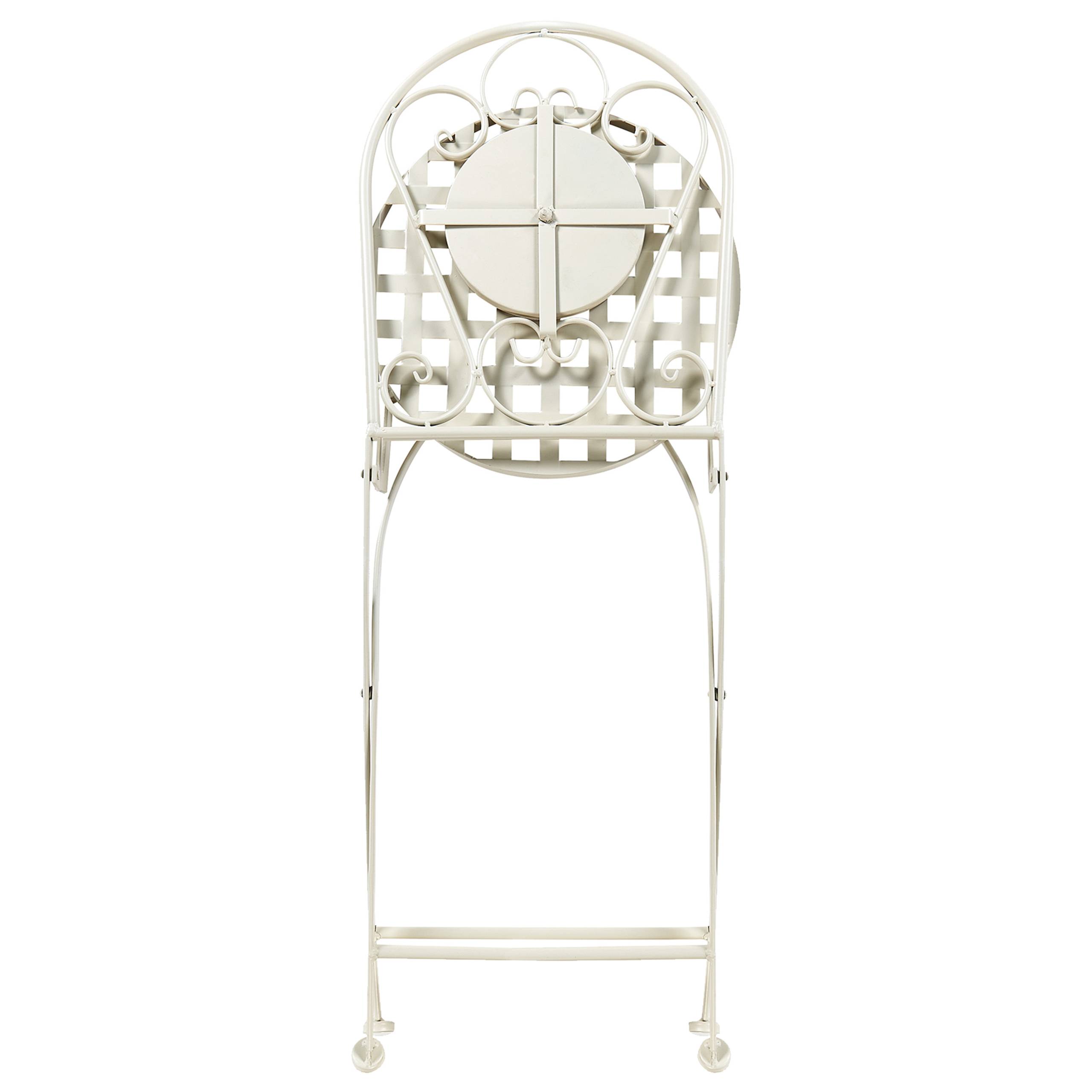 Beliani - Set de bistrot, 2 Personnes Métal Blanc SPELLO - Beliani - Imagen 10