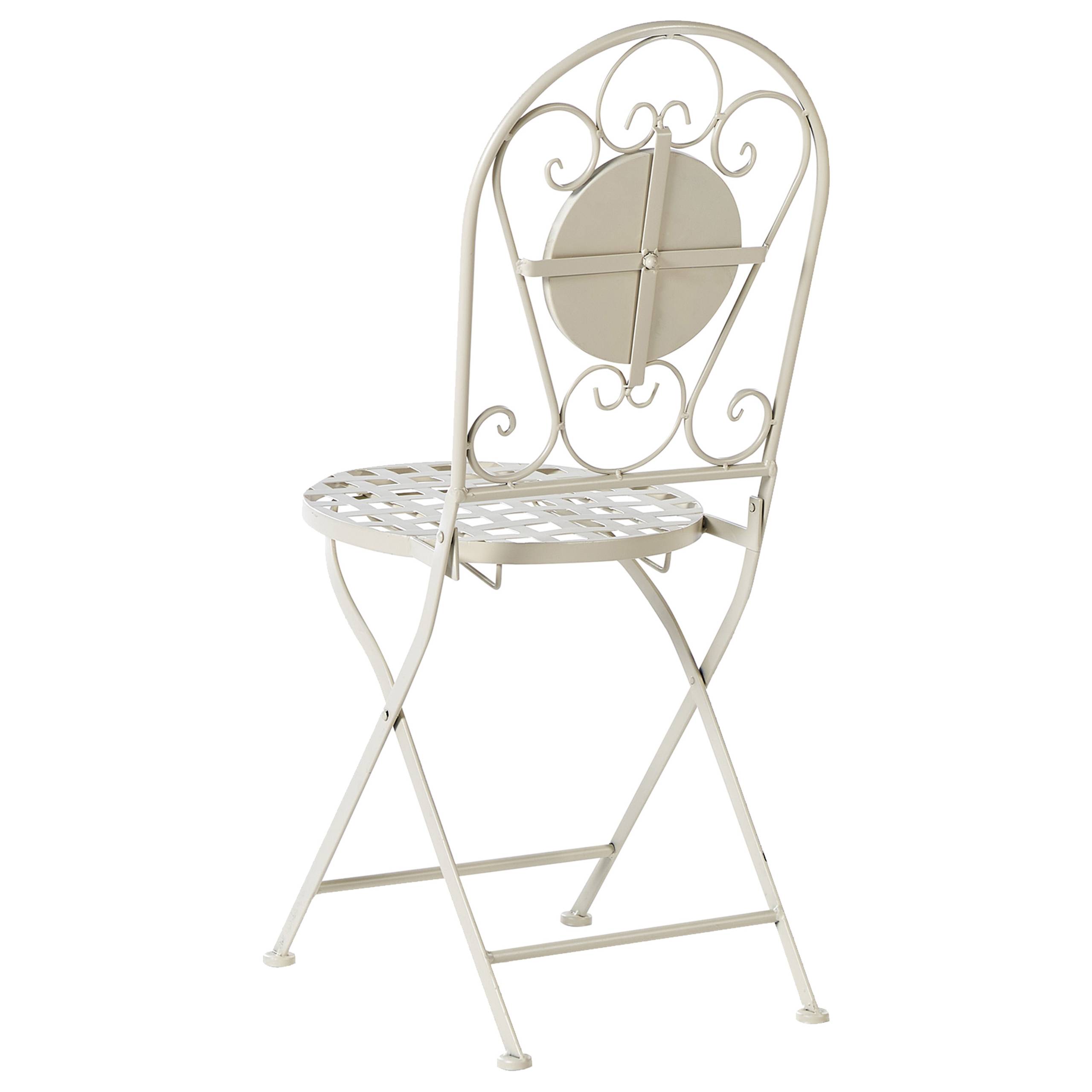 Beliani - Set de bistrot, 2 Personnes Métal Blanc SPELLO - Beliani - Imagen 9