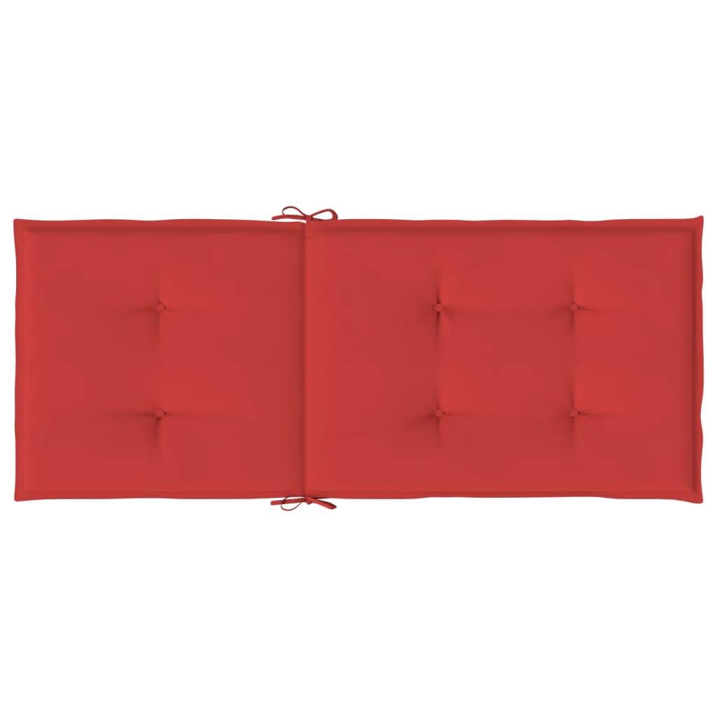 PANGIVO - Coussins de chaise de jardin dossier haut polyester rouge 120 x 50 x 3 cm, poids:1.24kg - PANGIVO - Image 7