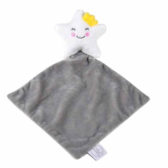 Doudou avec Mouchoir "Étoile" 18cm Gris - Image 1