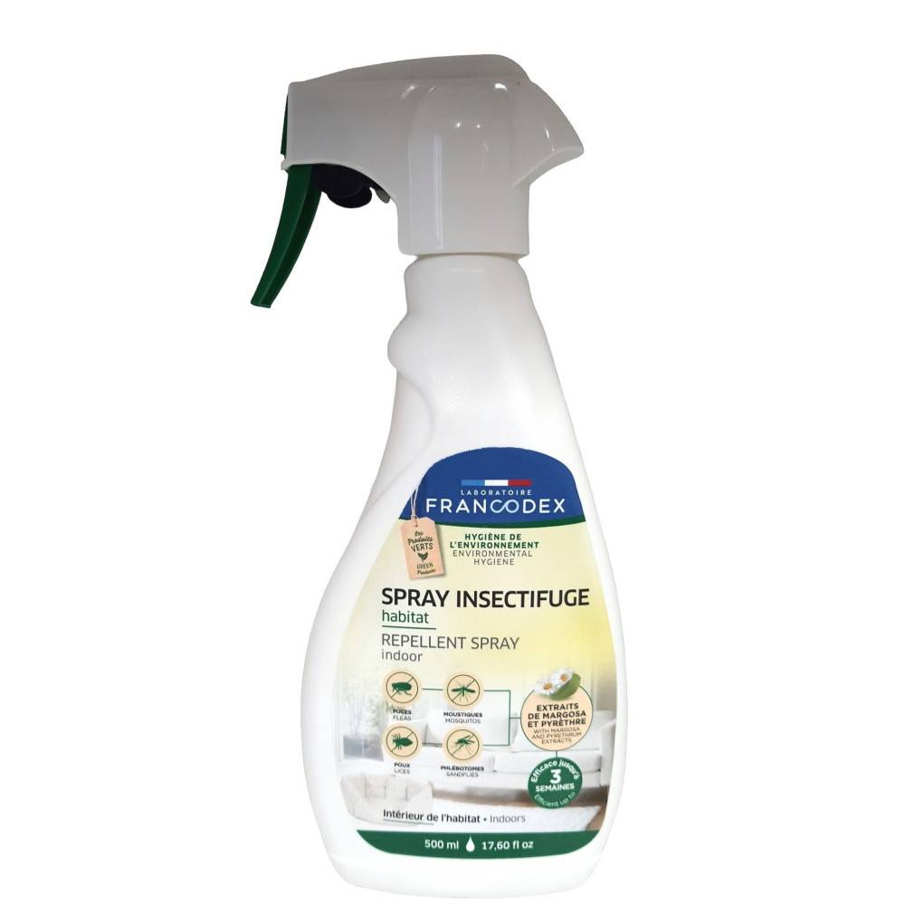 Francodex - Spray insectifuge 500 ml traitement antiparasitaire pour l'habitat - Imagen 2