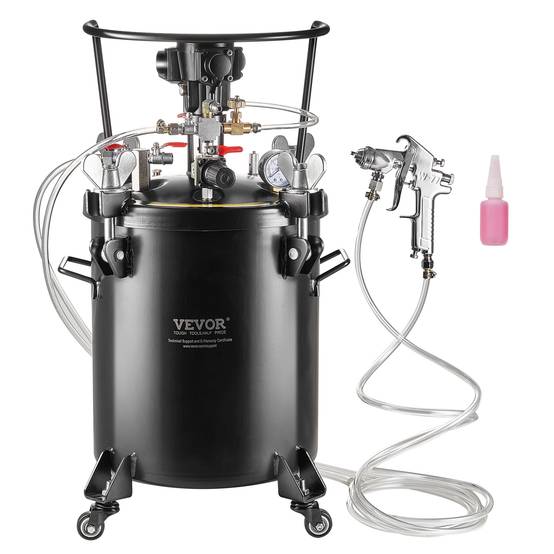 Vevor - VEVOR Réservoir peinture sous pression 30L, agitation auto. Système avec pistolet, réglable 70 PSI. Décoration. - Image 1