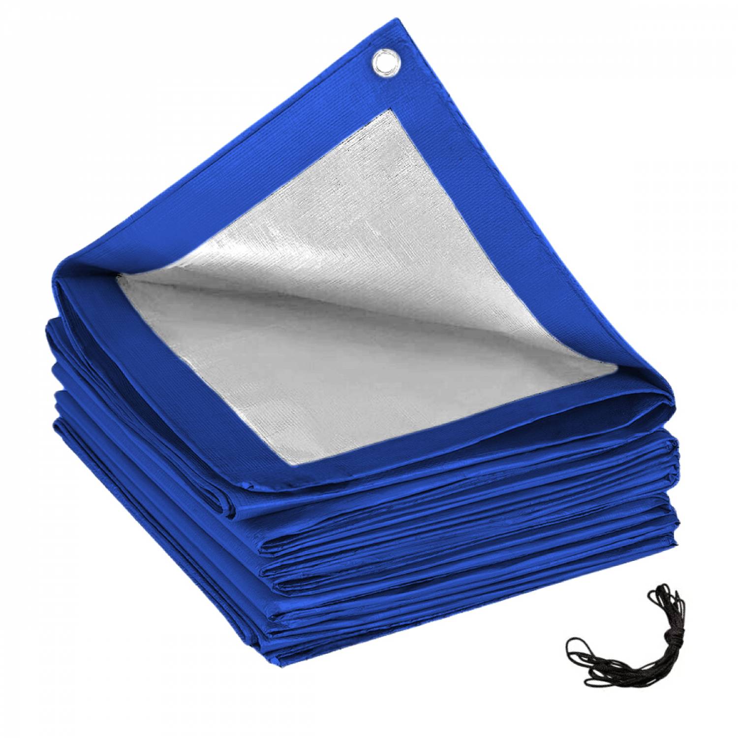 Linxor - Bâche de protection réversible 4 saisons pour piscine hors sol - Ronde 5,49 m - 150 gsm - Bleu et gris - Linxor - Imagen 5