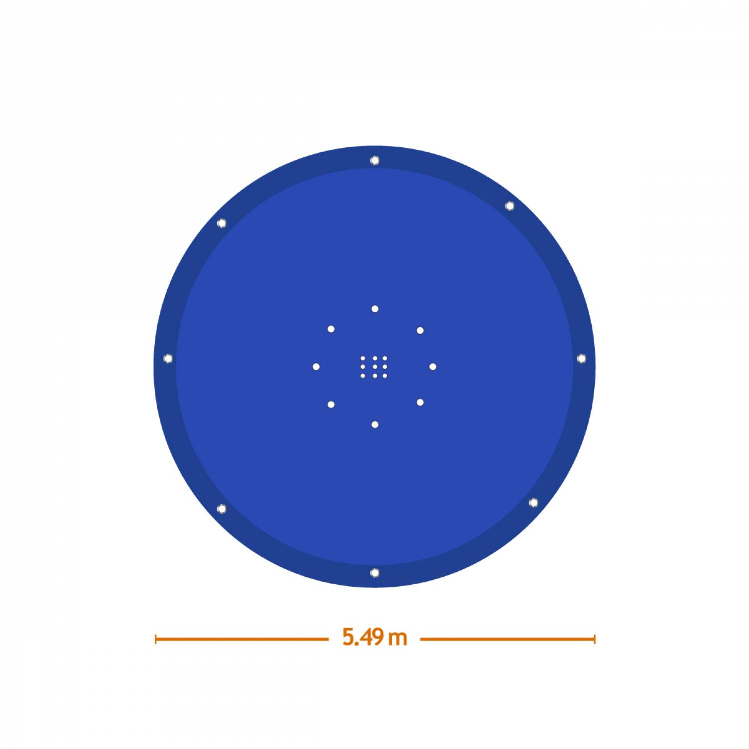 Linxor - Bâche de protection réversible 4 saisons pour piscine hors sol - Ronde 5,49 m - 150 gsm - Bleu et gris - Linxor - Imagen 2